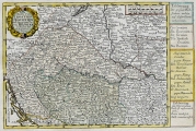 SCHREIBER,  JOHANN GEORG: MAP OF CROATIA, SLAVONIA AND MUCH OF BOSNIA